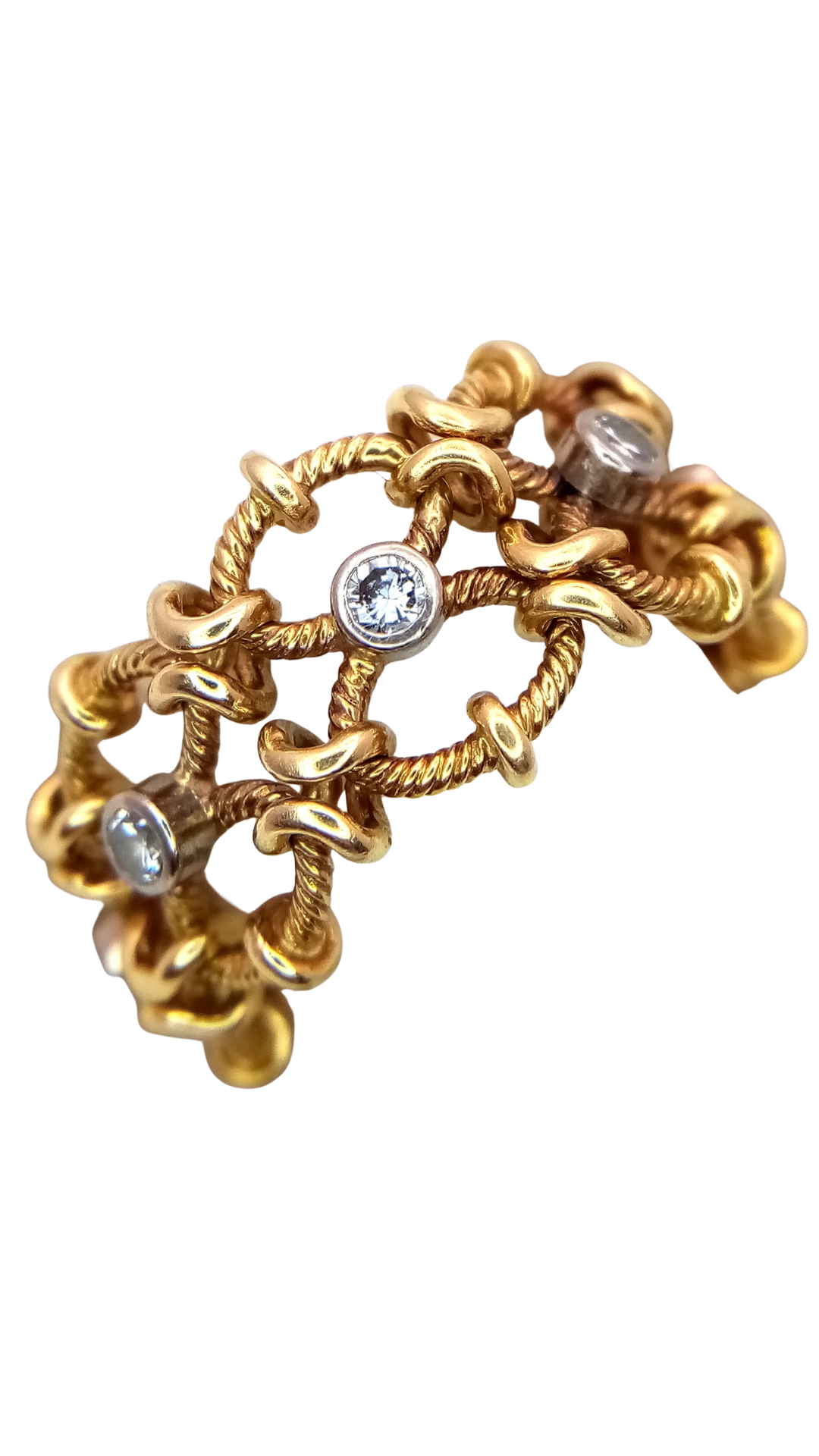 107 Etruscan Gold Diamond Ring