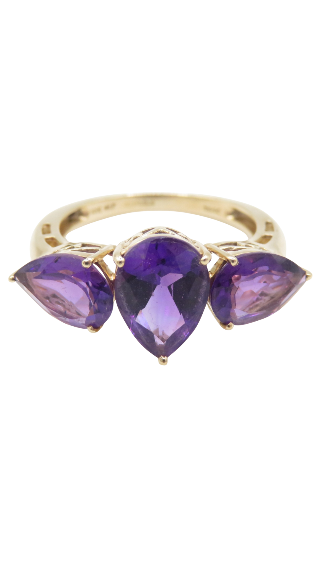 2 Amethyst Trilogy Ring