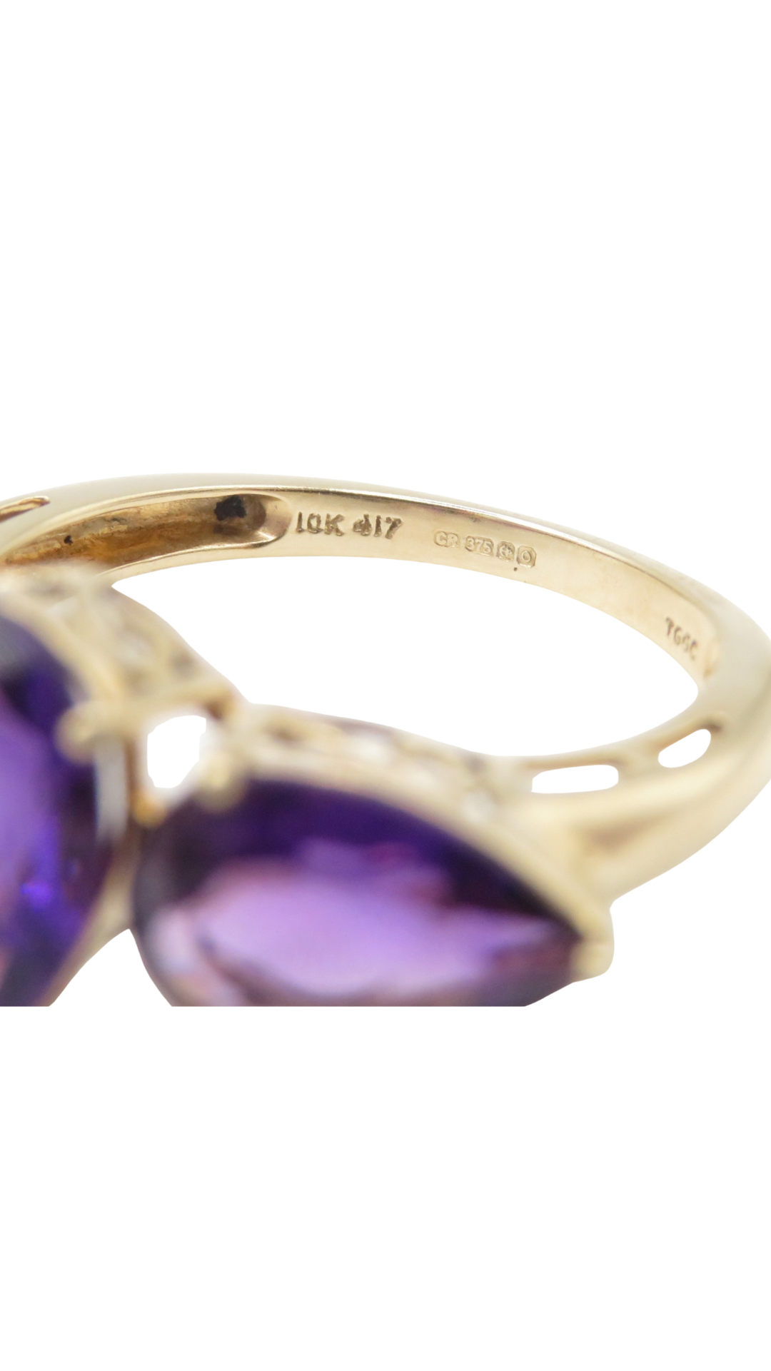 2 Amethyst Trilogy Ring
