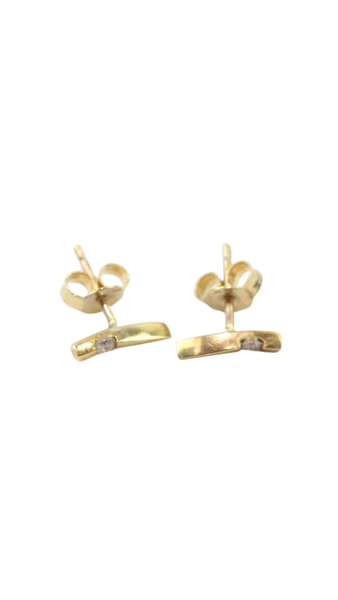229 Gold Diamond Spike Earrings