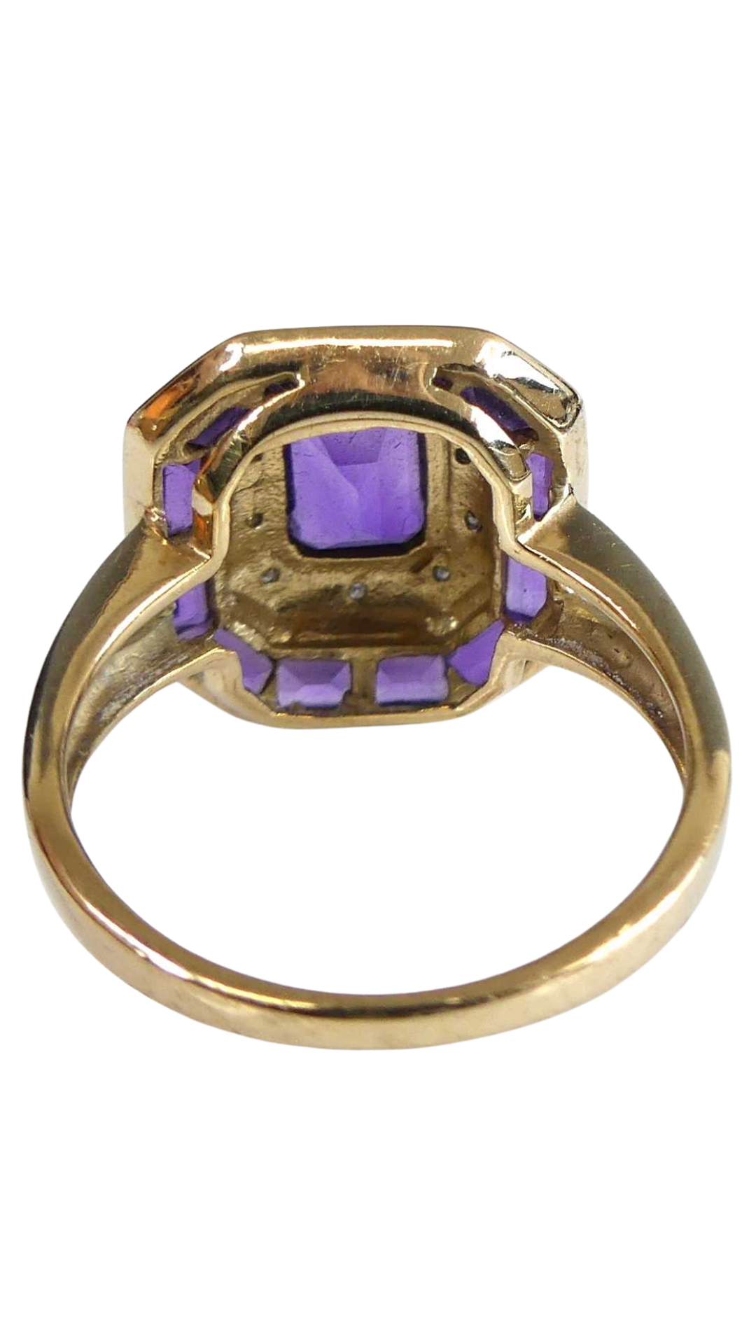 2554 Amethyst Diamond Cluster Ring
