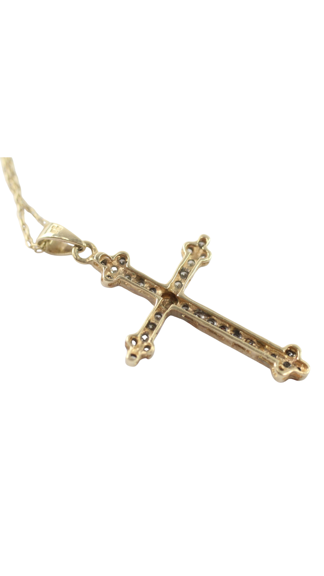 22 Gold Diamond Cross Necklace