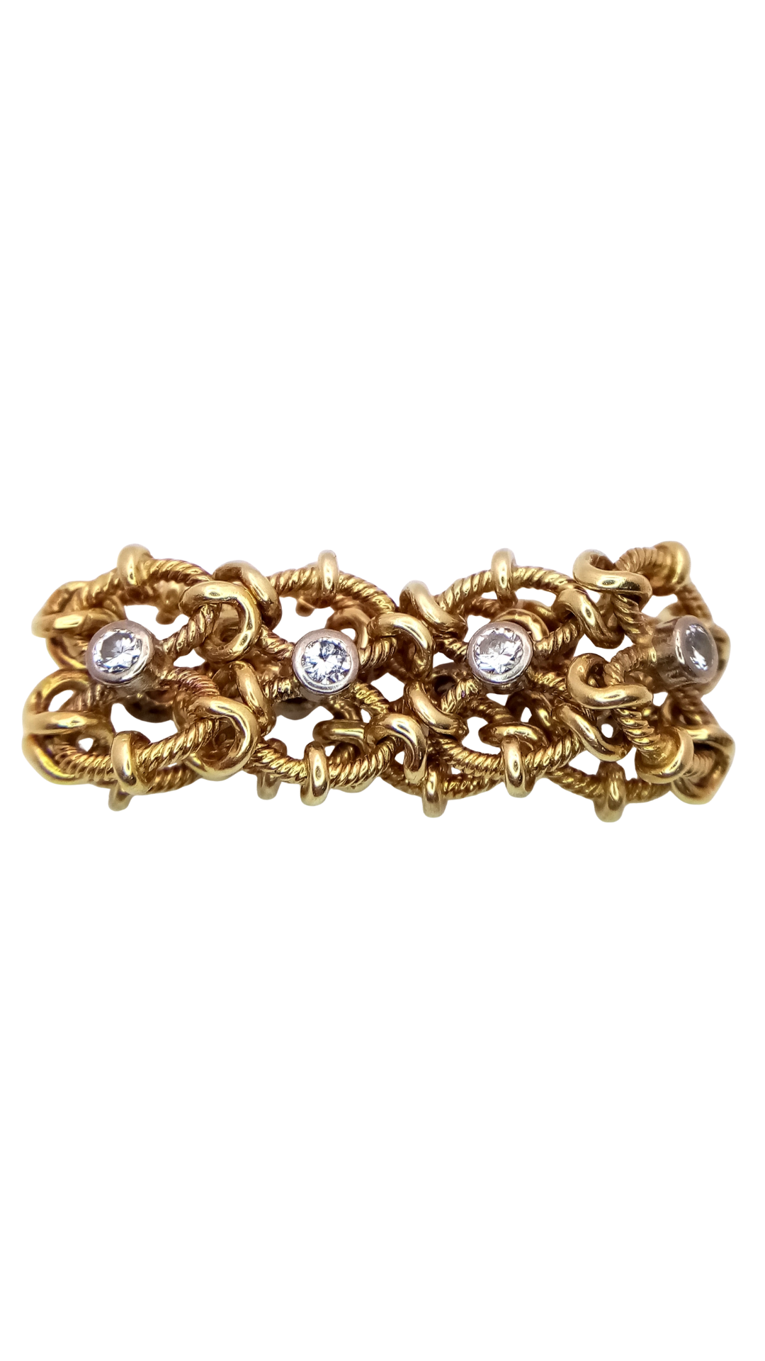 107 Etruscan Gold Diamond Ring