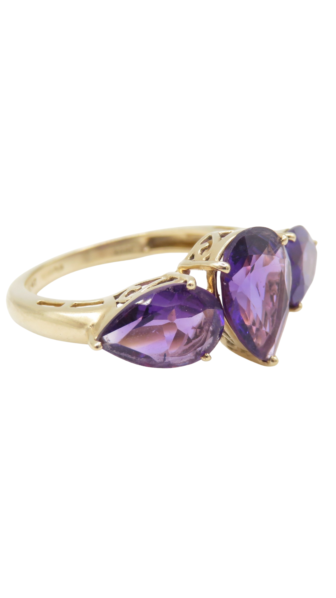 2 Amethyst Trilogy Ring