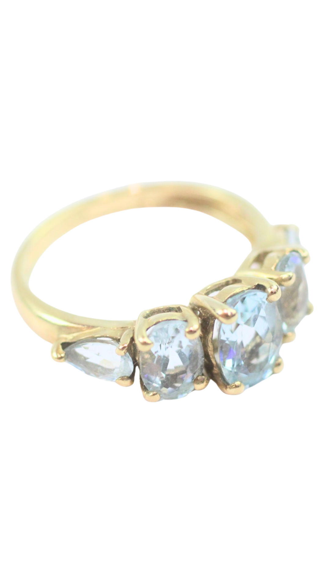 175 Aquamarine 5 Stone Ring