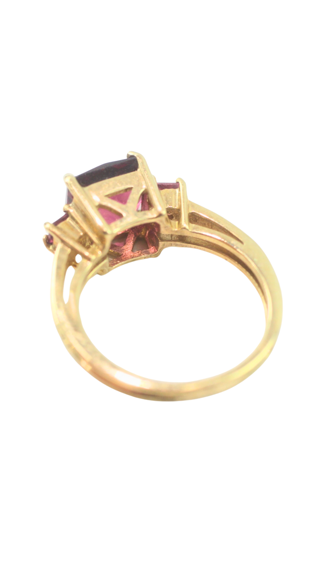 171 Garnet Trilogy Ring
