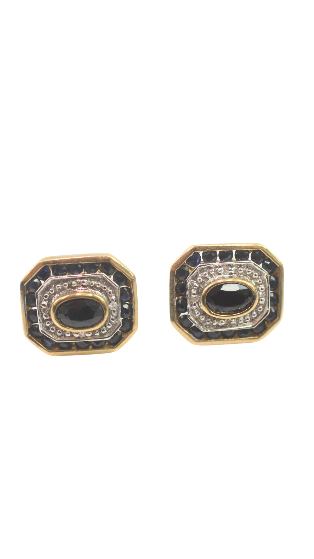 81 Sapphire Diamond Stud Earrings