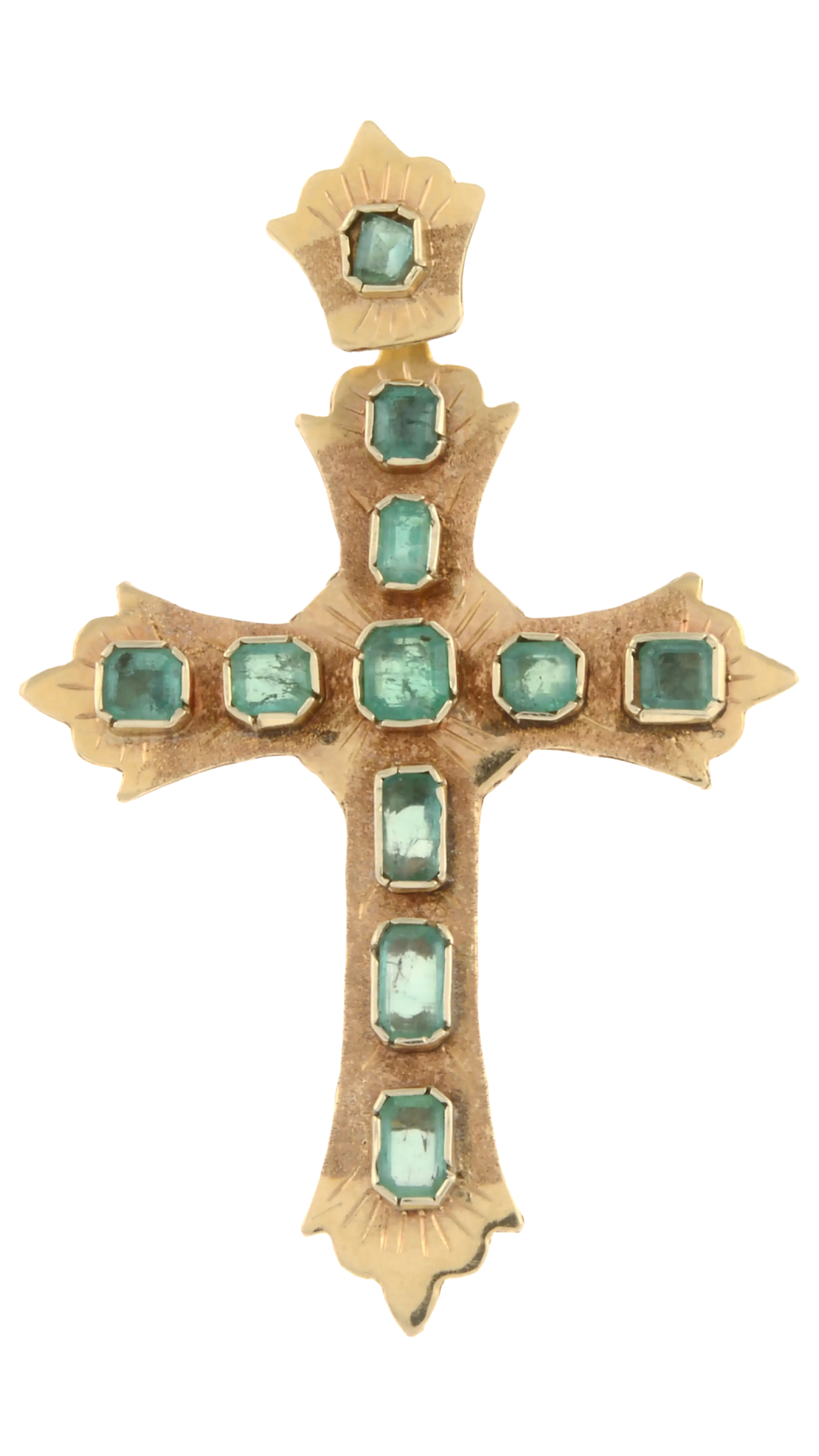 275 Emerald Cross Pendant