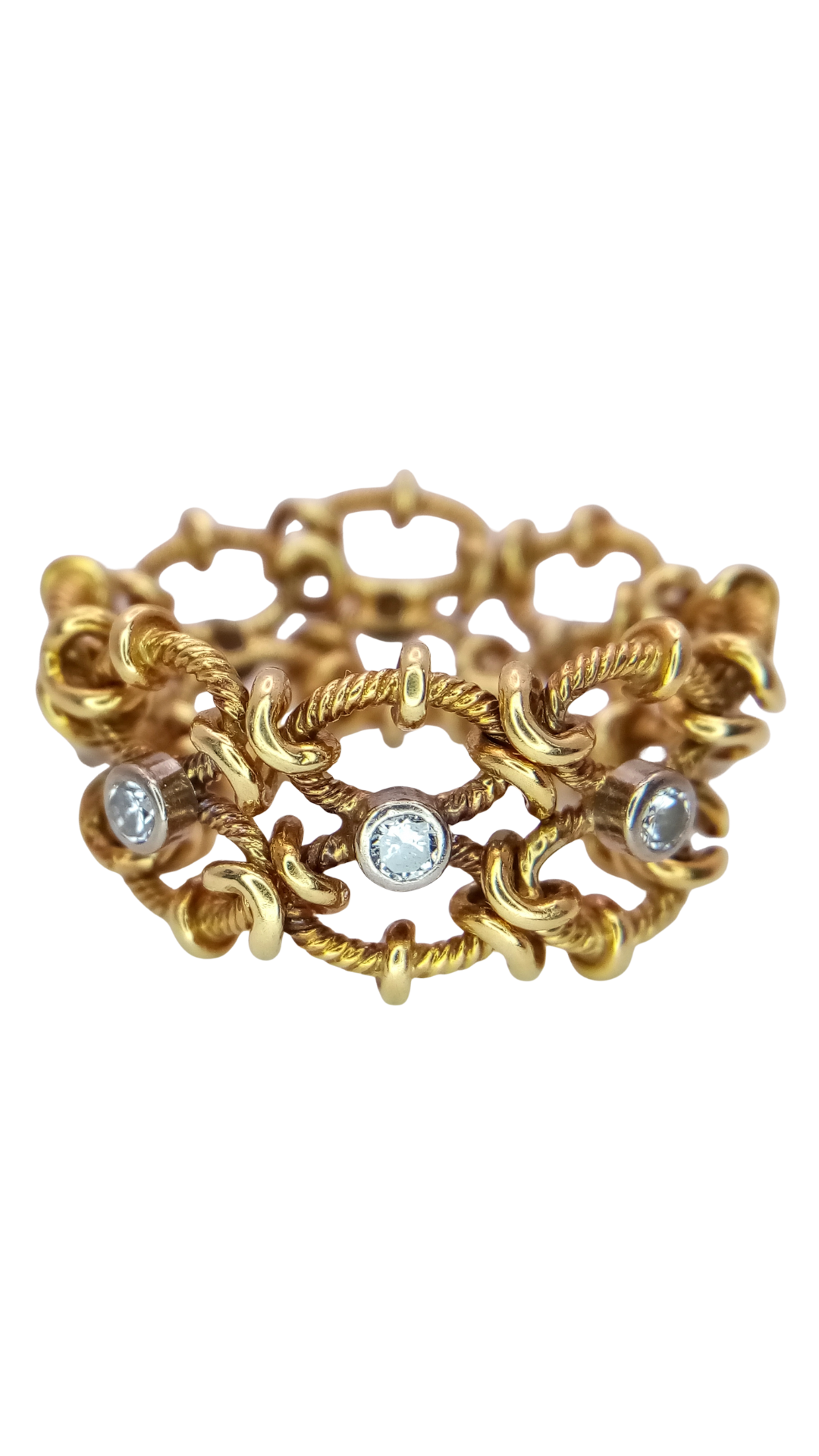 107 Etruscan Gold Diamond Ring