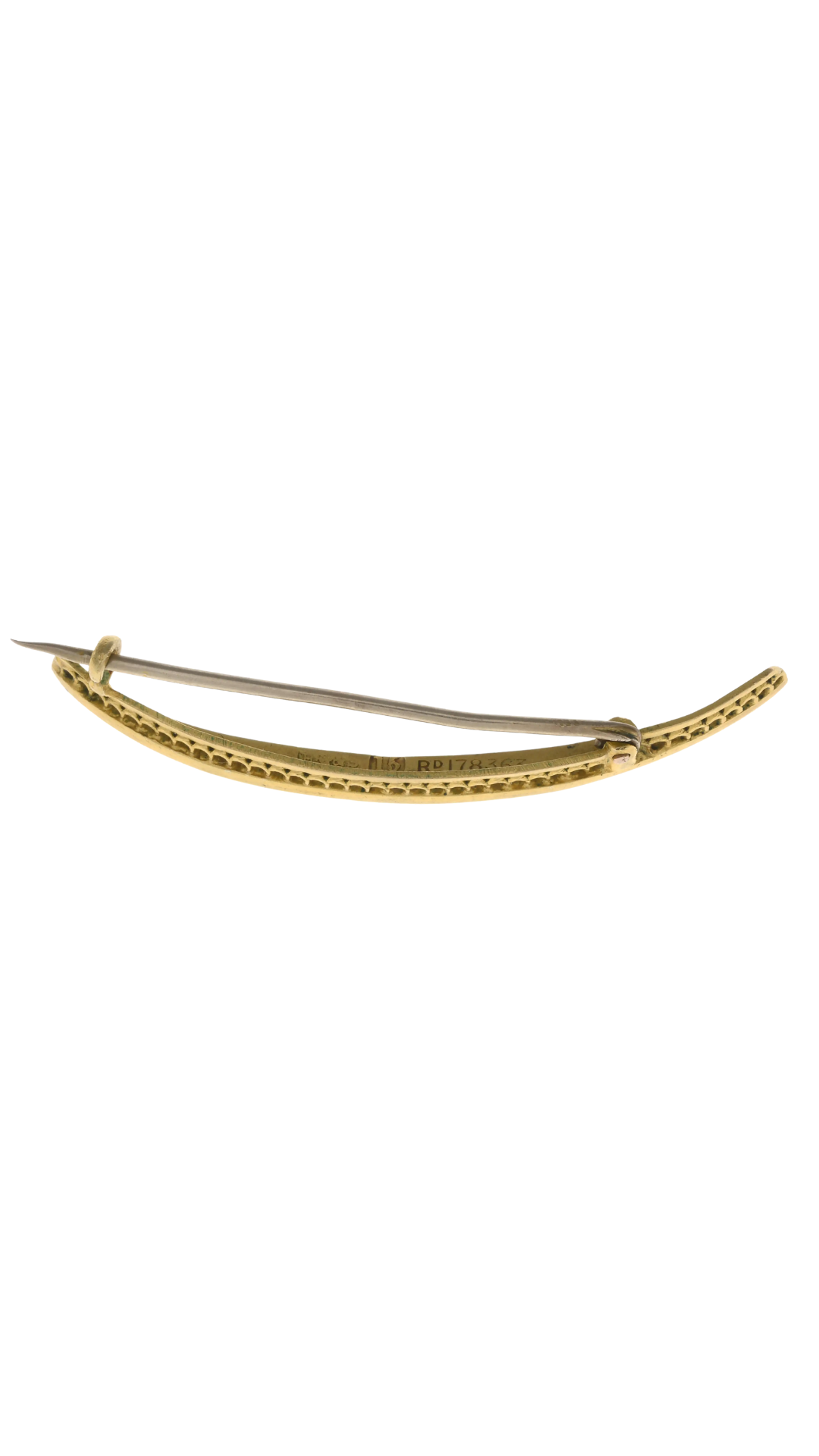590 Split Pearl & Enamel Brooch