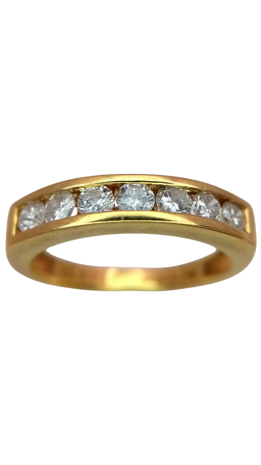 1183 Gold Diamond Half Eternity Ring