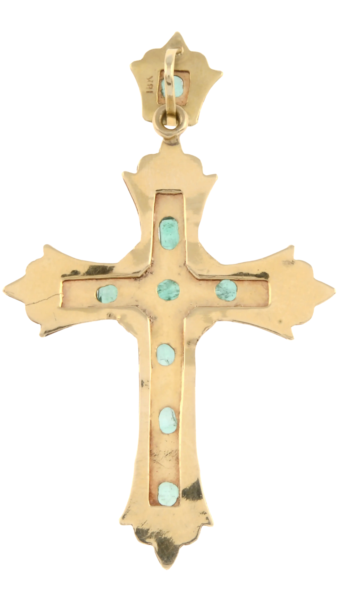 275 Emerald Cross Pendant