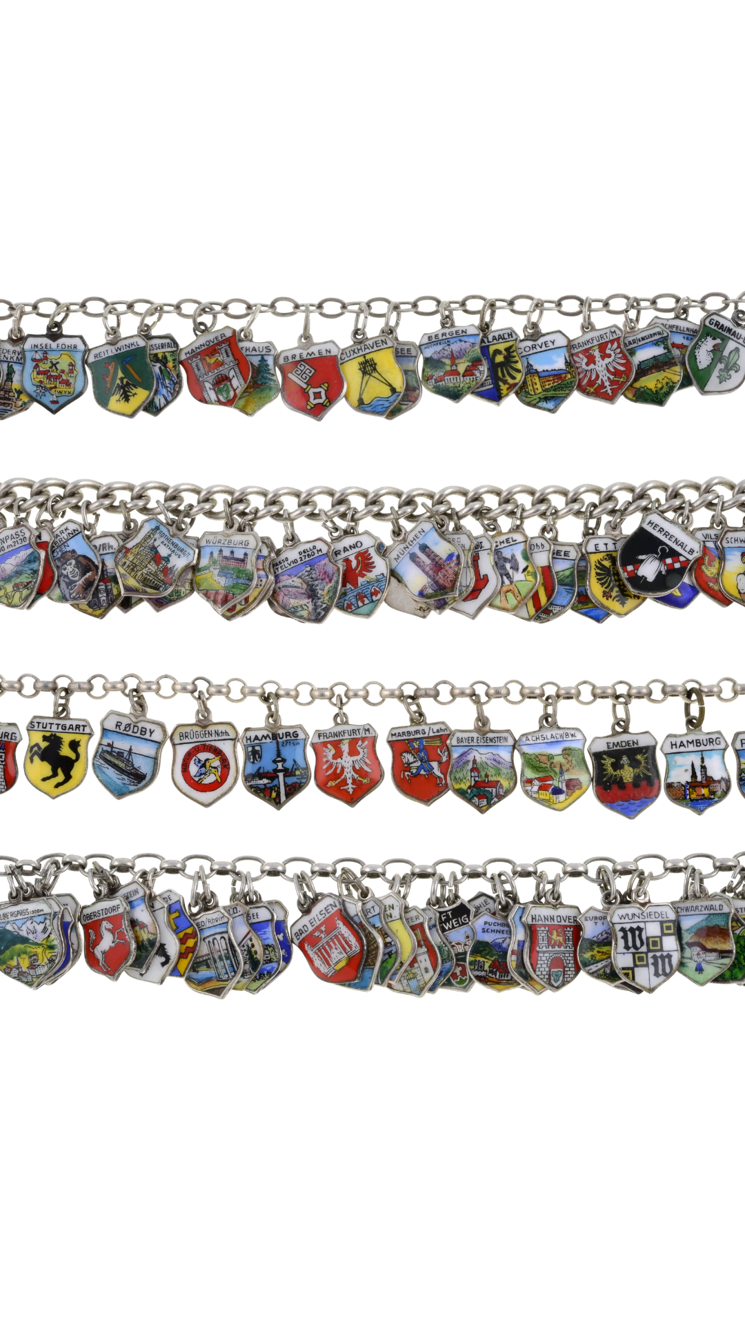 1044 Enamel Travel Shield Charm Bracelets