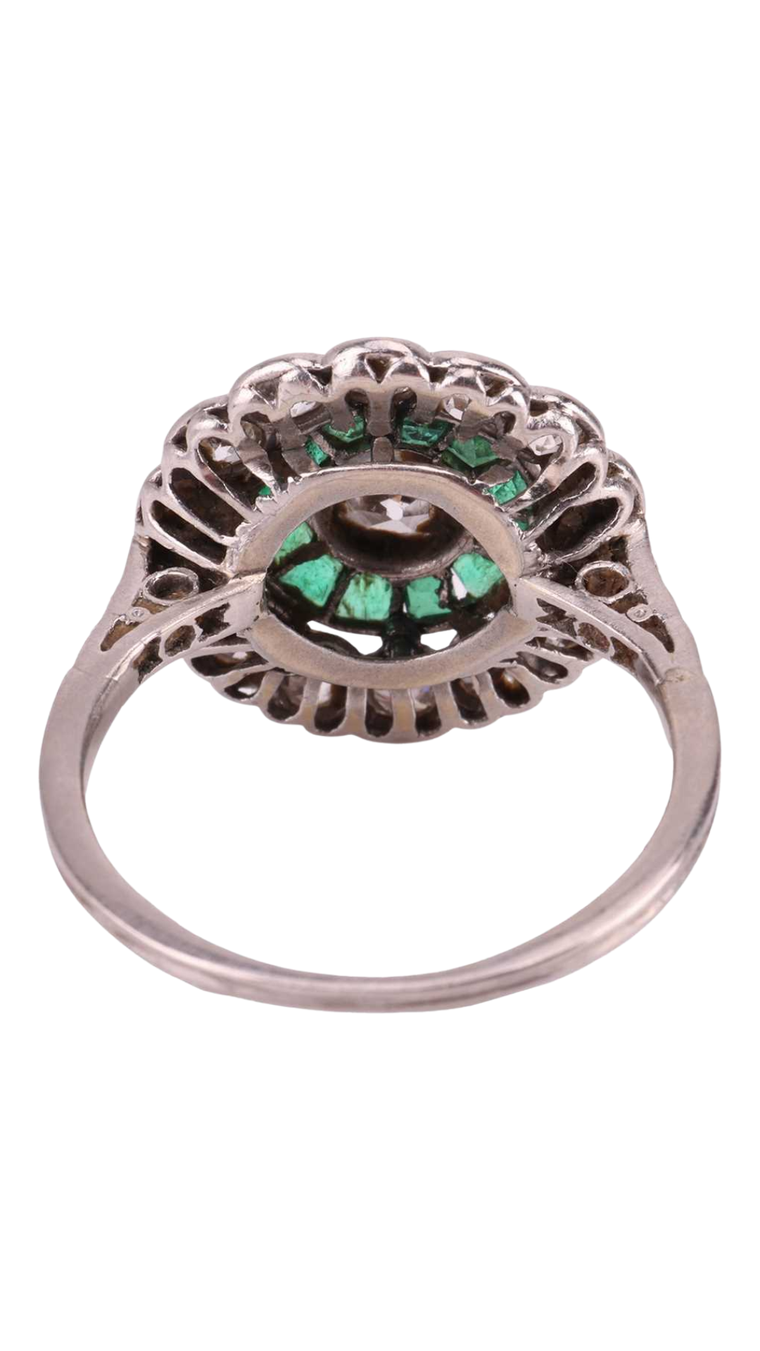 240 Emerald Diamond Bullseye Ring
