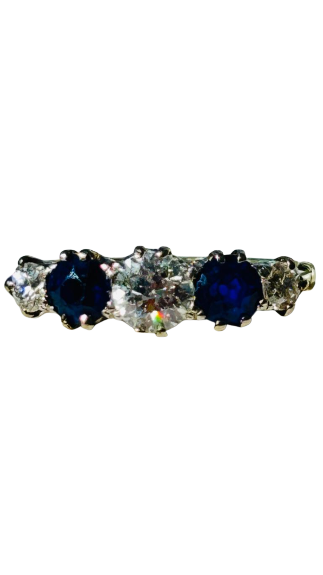 212 Art Deco Sapphire Diamond Ring