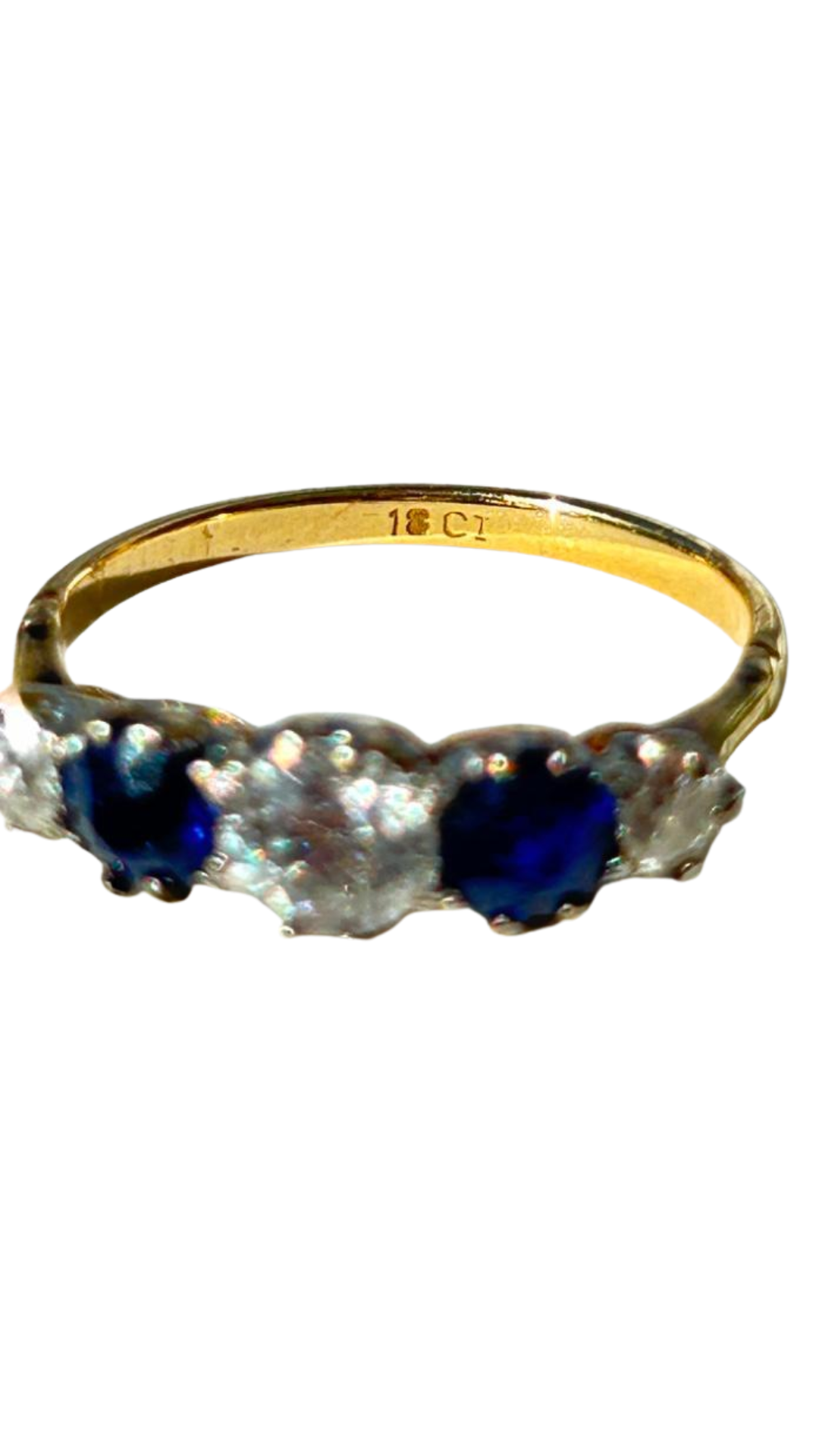 212 Art Deco Sapphire Diamond Ring