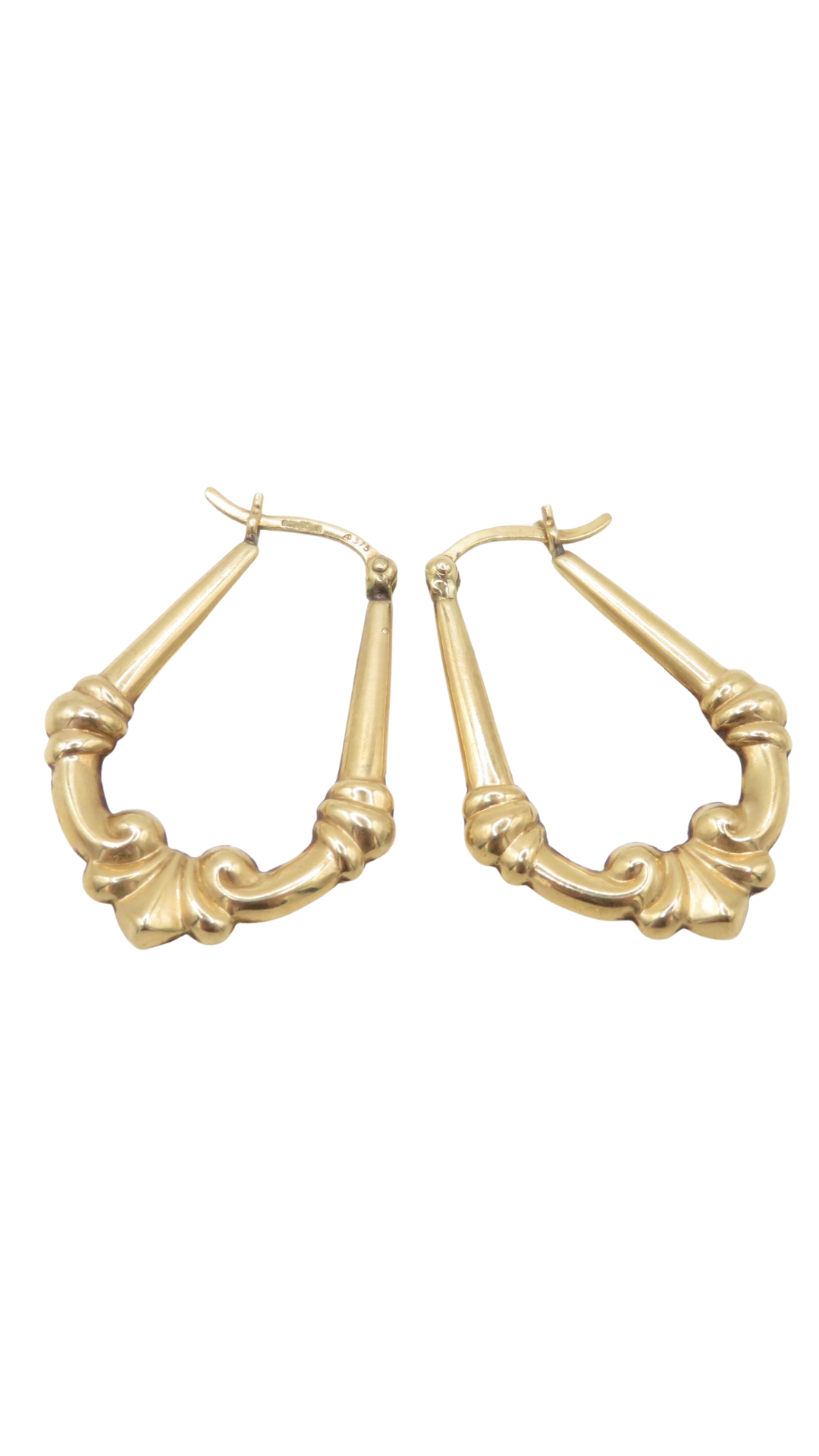 57 Gold Patterned Hoop Earrings