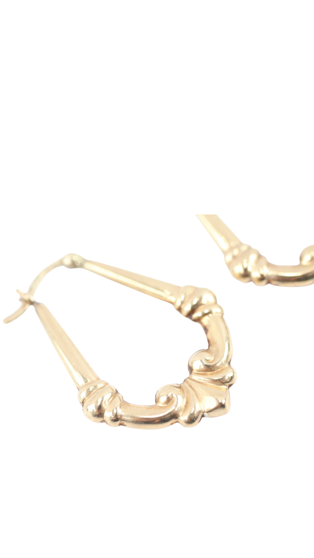57 Gold Patterned Hoop Earrings
