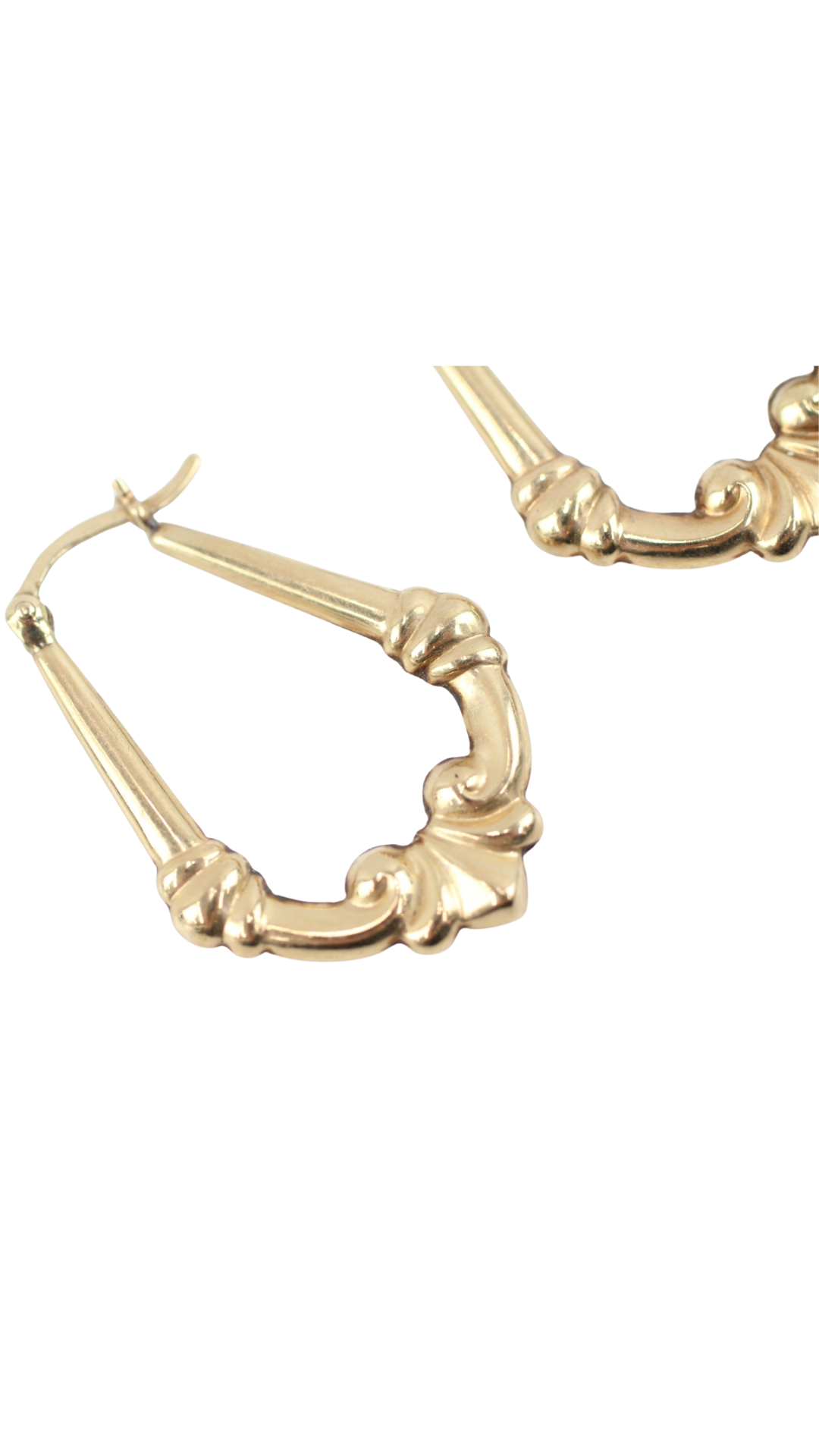 57 Gold Patterned Hoop Earrings