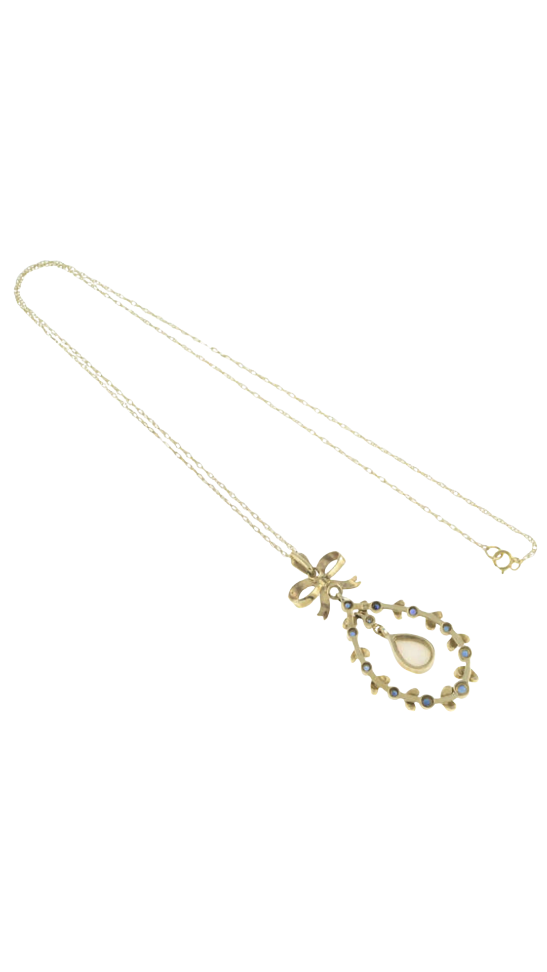 418 9ct Gold Opal Sapphire Pendant