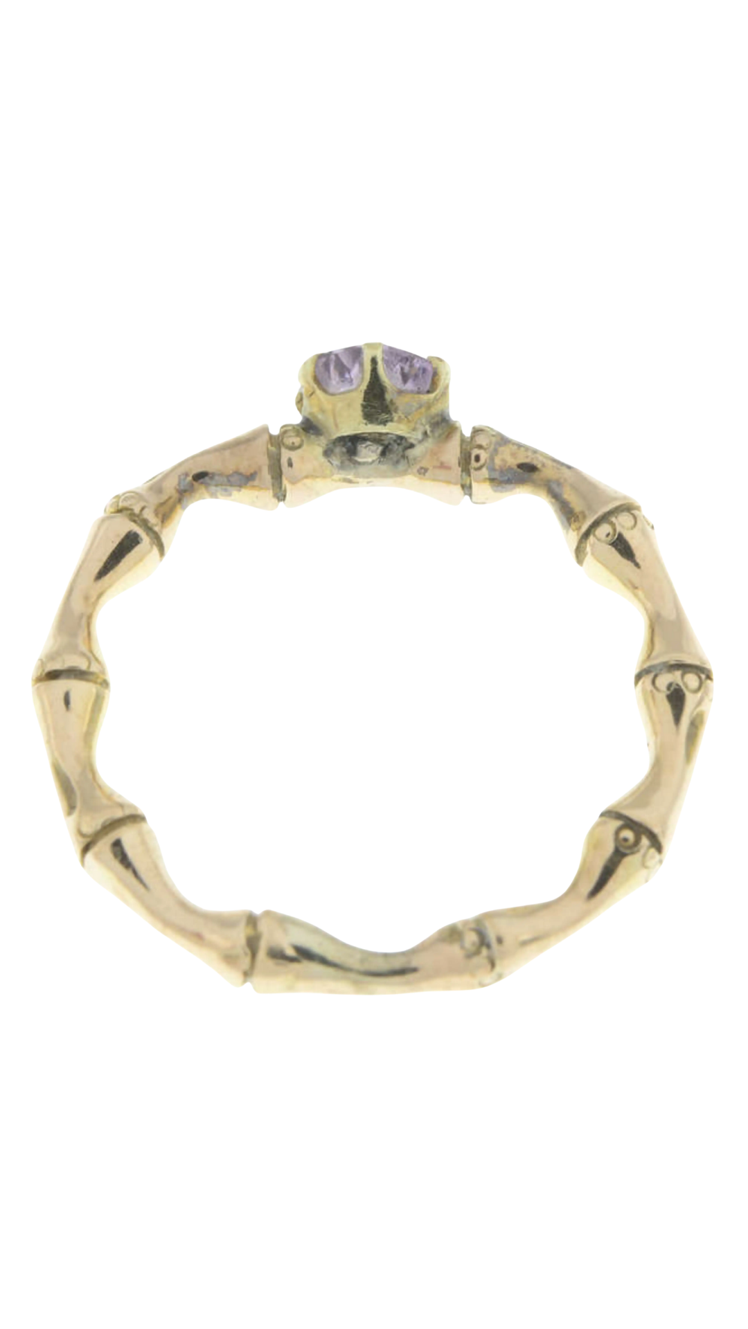287 Amethyst Bamboo Ring