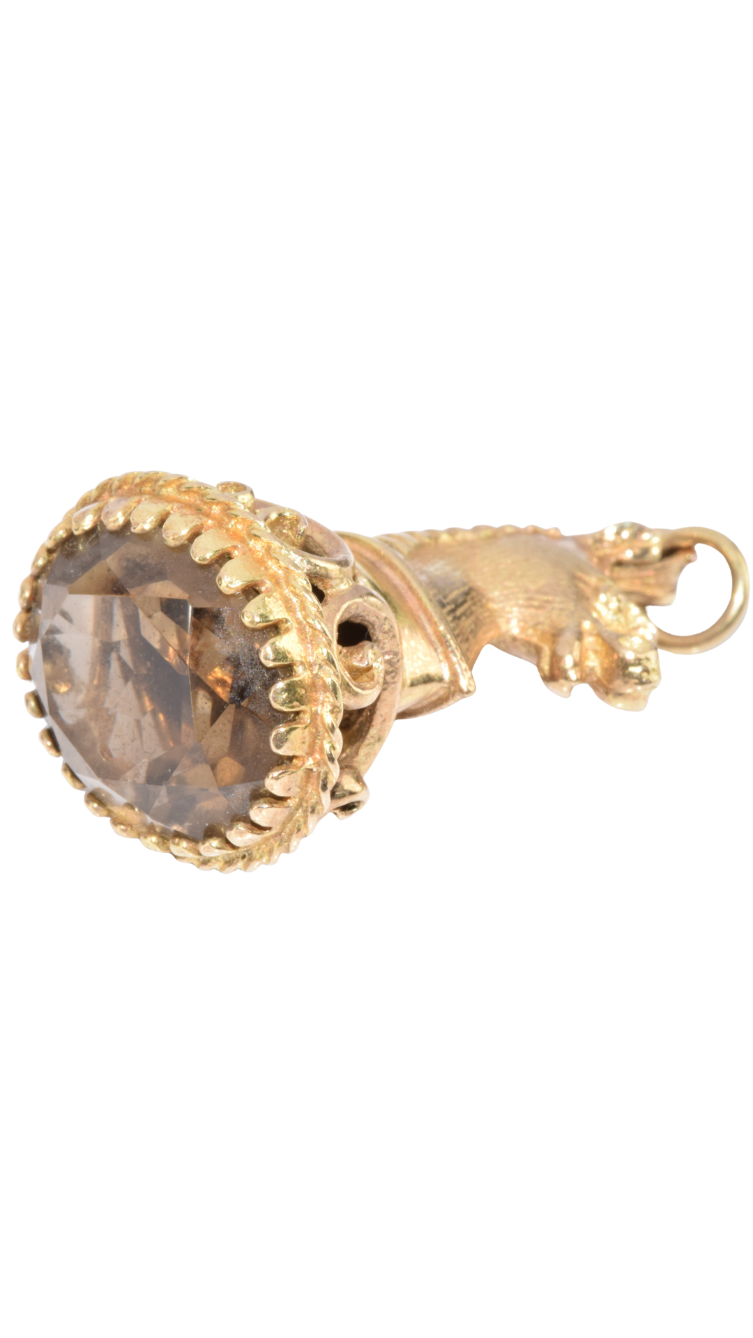 623 Knight Chess Smoky Quartz Charm