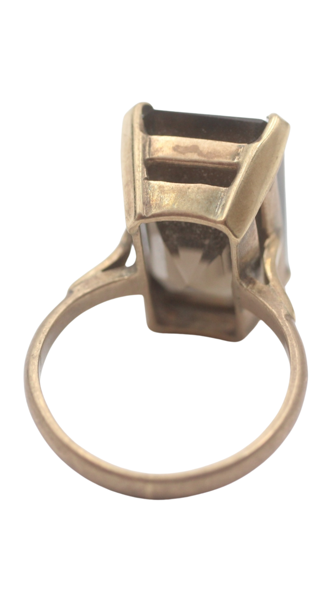 106 Vintage Smoky Quartz Dress Ring