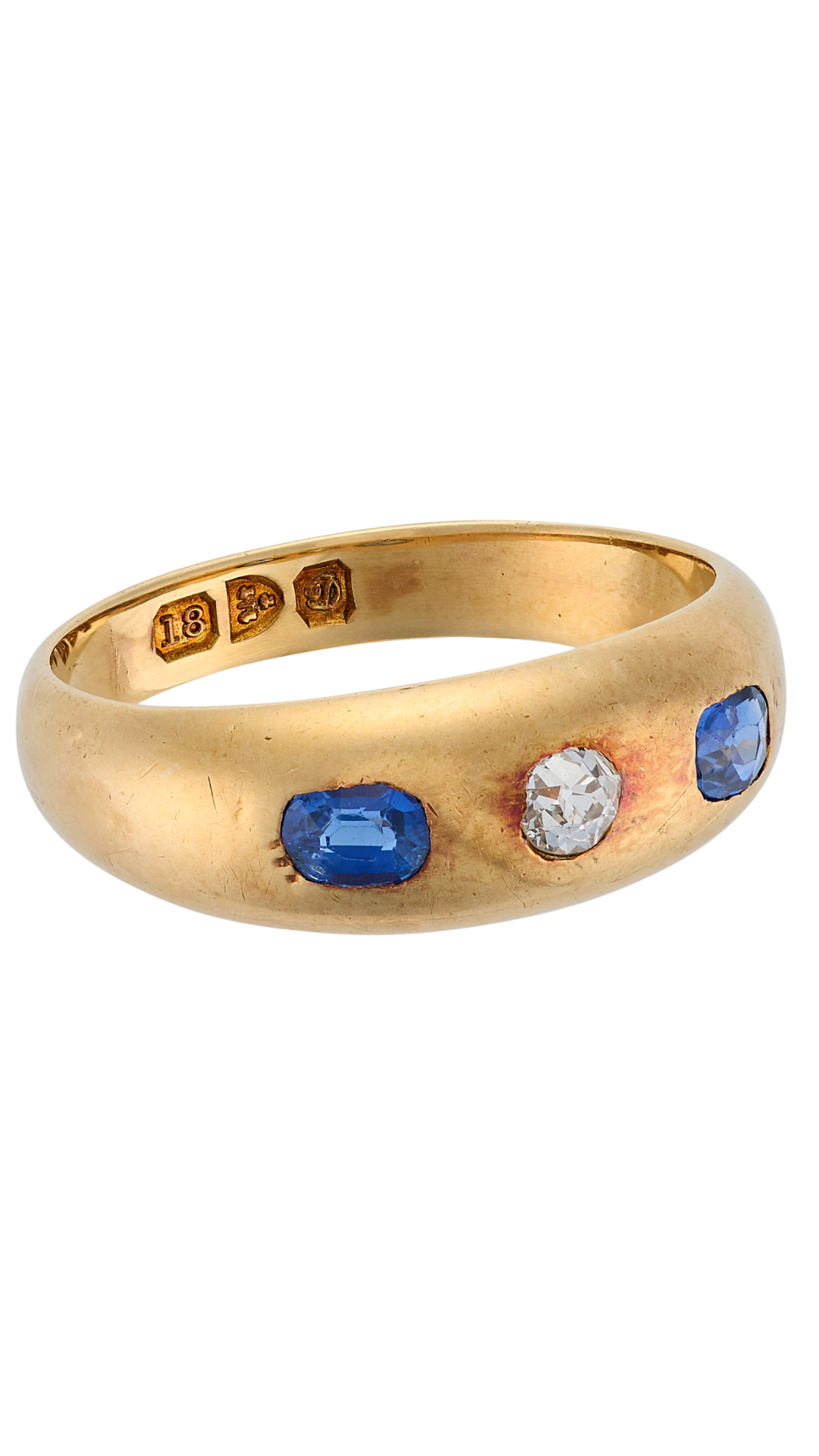 26 Diamond Sapphire Gypsy Ring