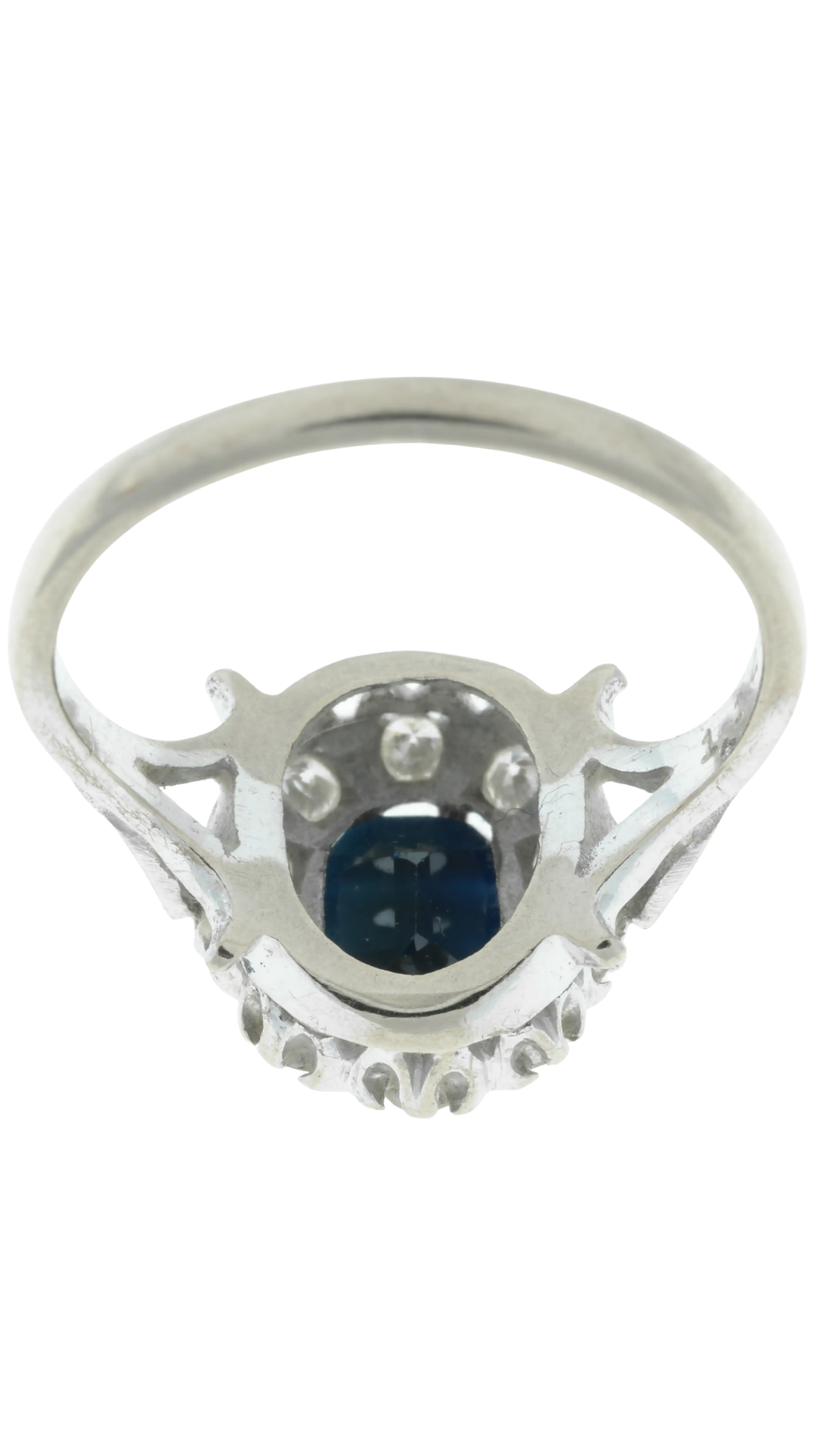 125 Sapphire & Diamond Cluster Ring