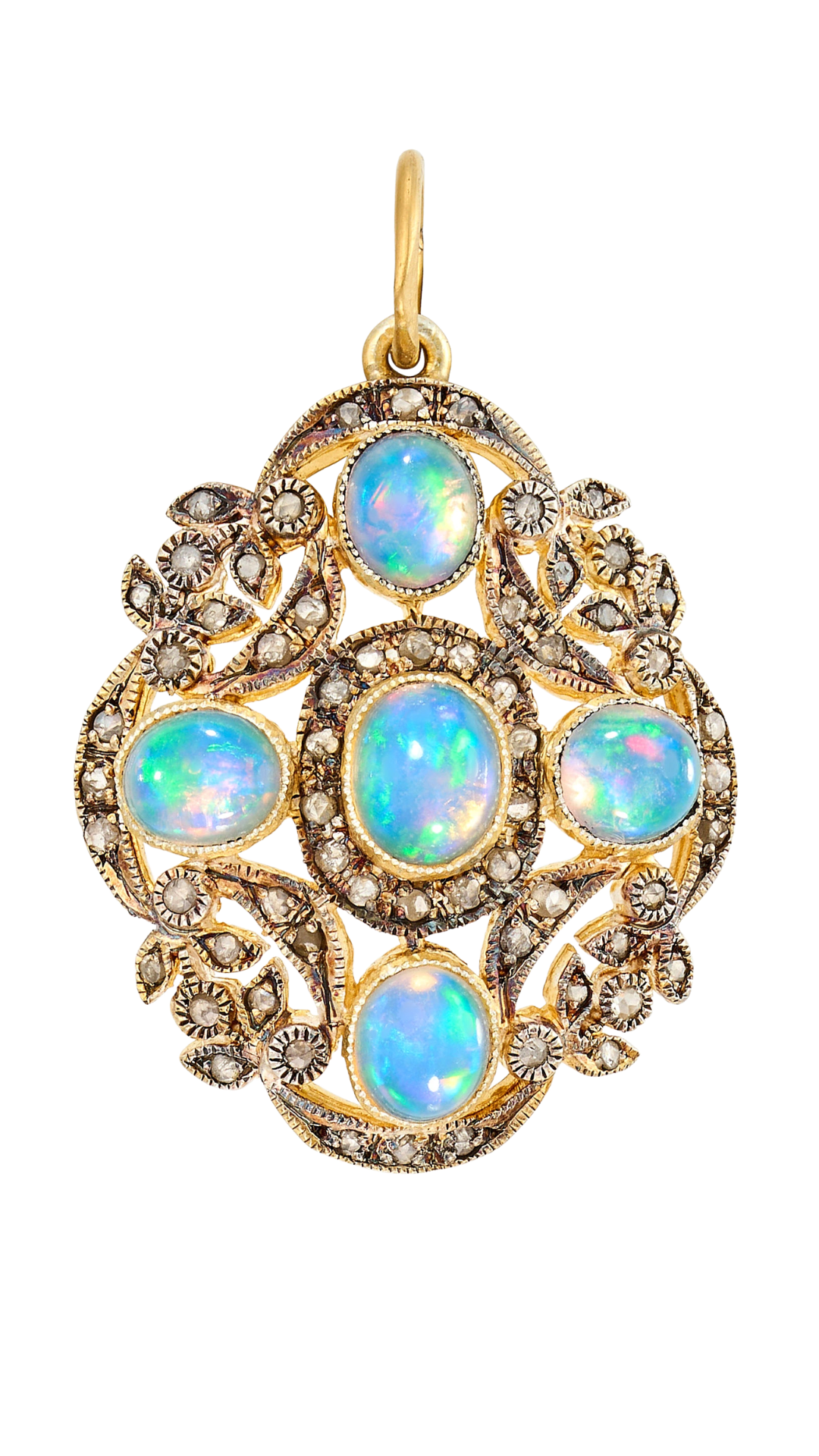 153 Opal Diamond Pendant