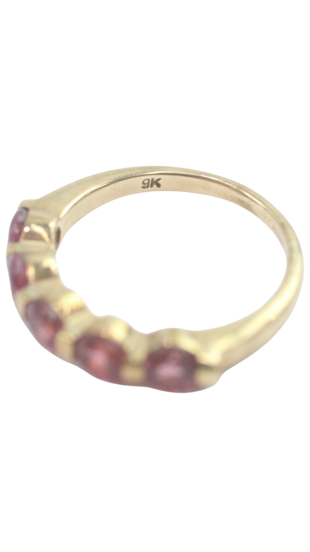 125 Garnet Half Eternity Ring