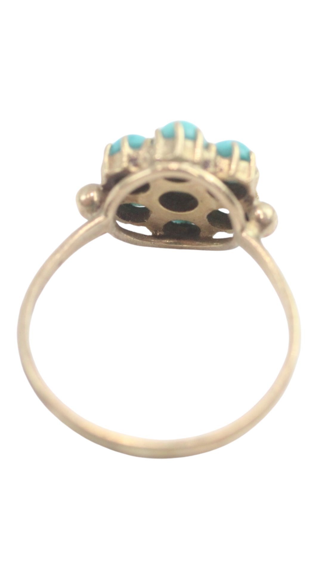 27 Turquoise Cluster Ring