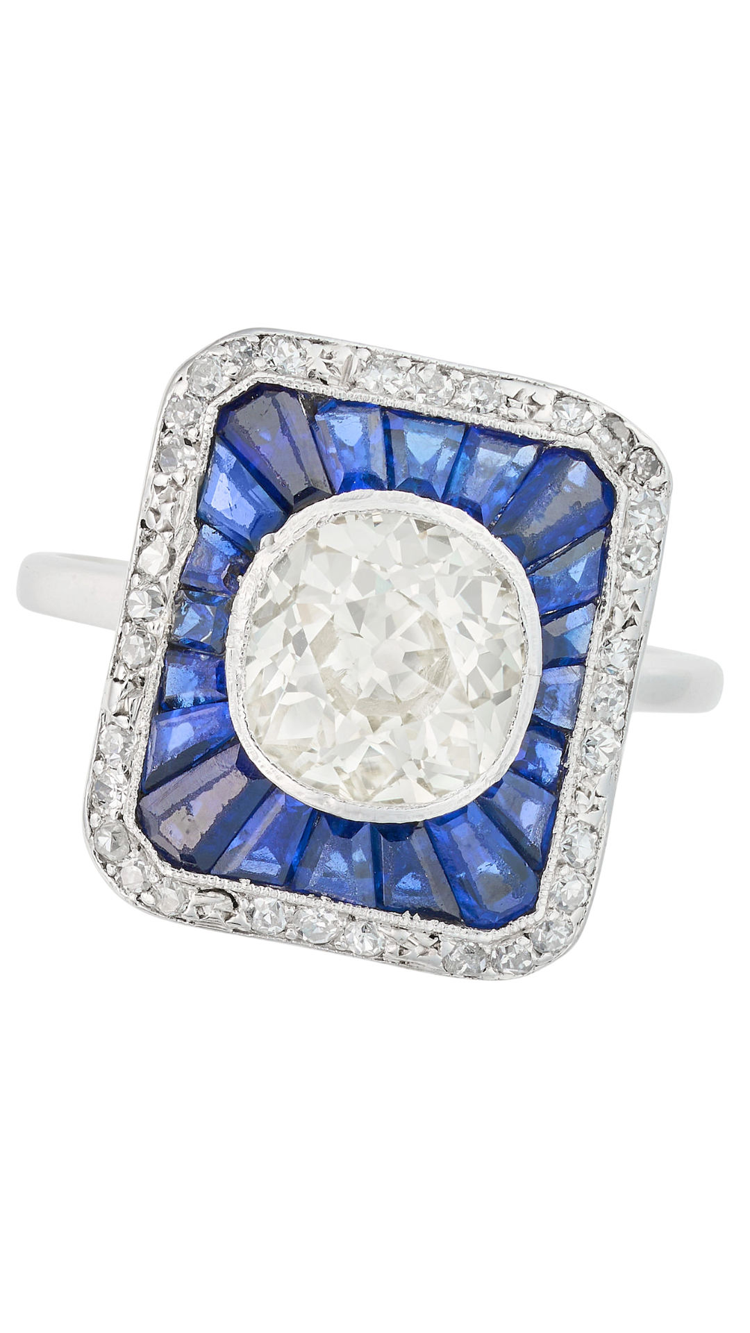 24 Diamond Sapphire Dress Ring