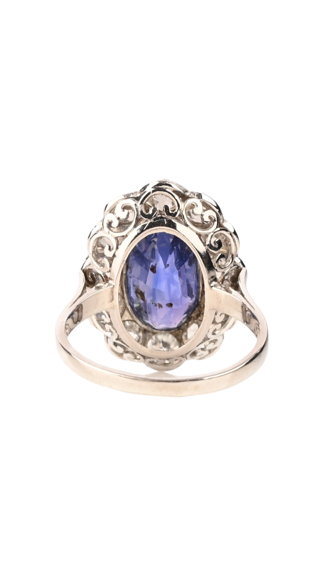 495 Sapphire Diamond Cluster Ring