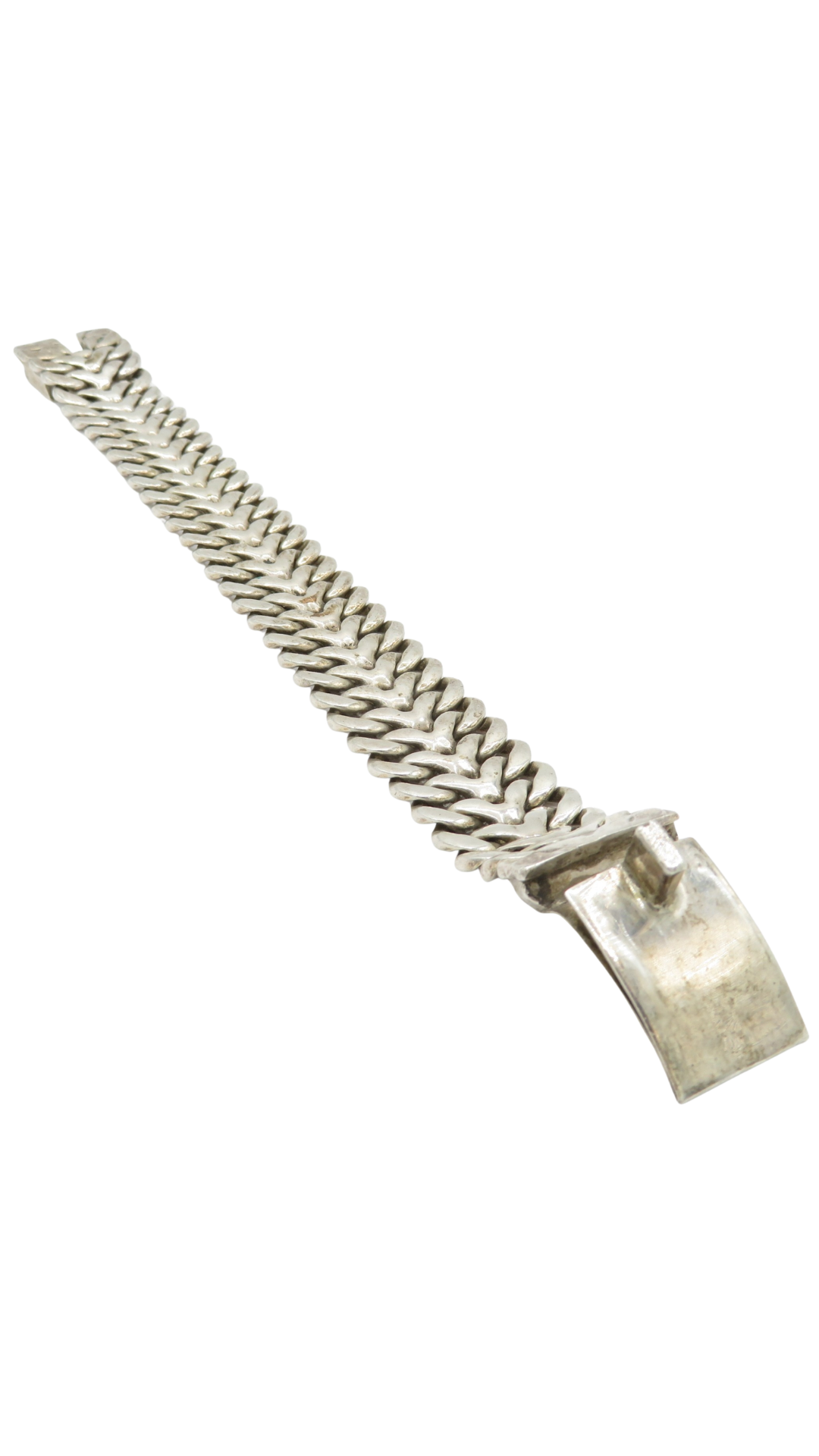 236 Silver Double Curb Link Bracelet