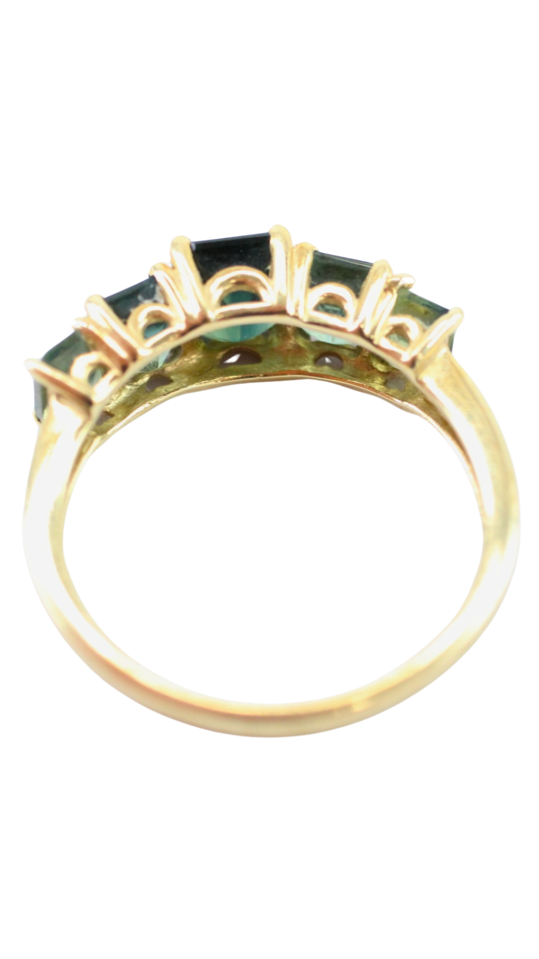 76 Green Tourmaline 5-Stone Ring