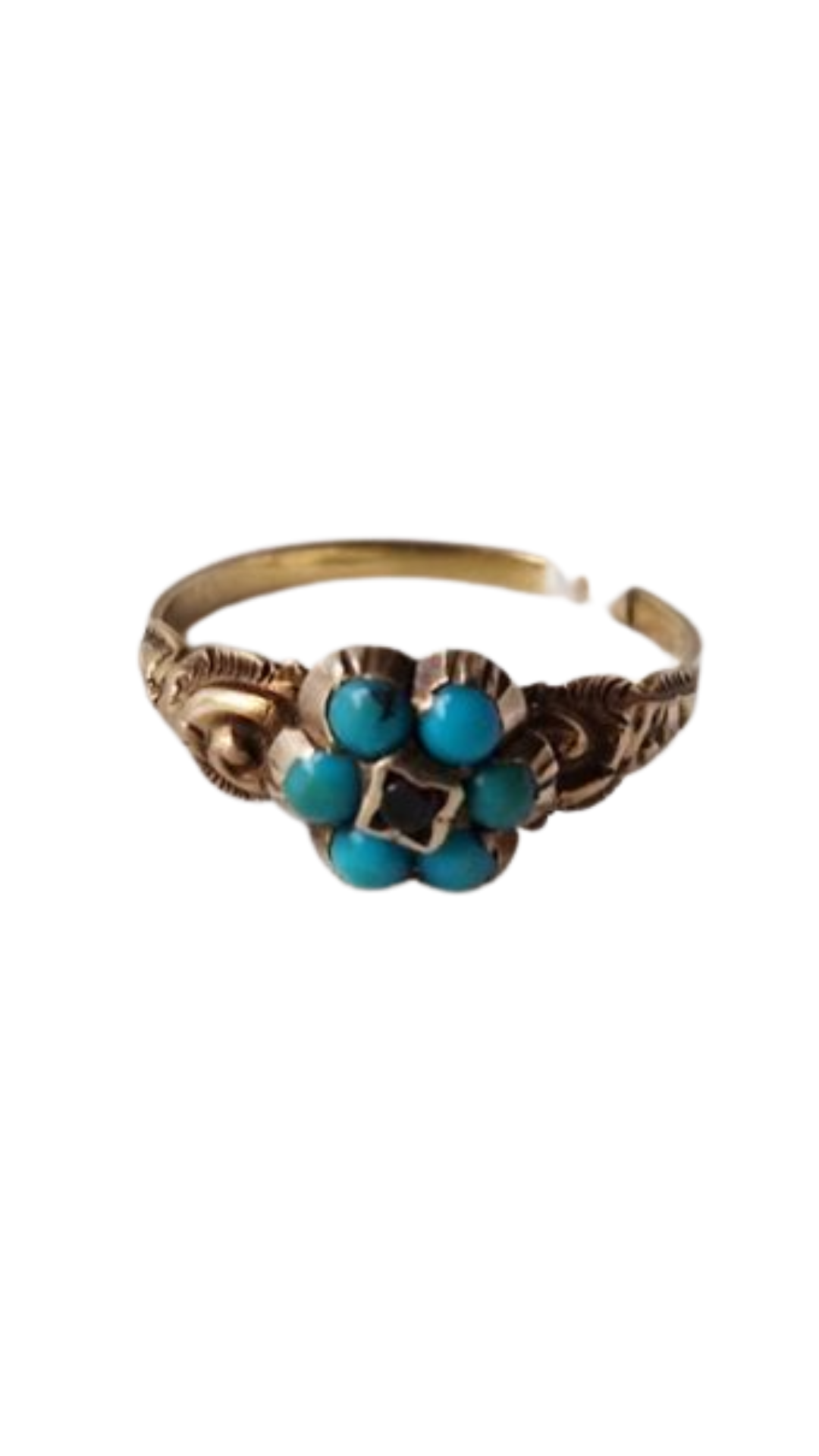 39 Turquoise Garnet Ring