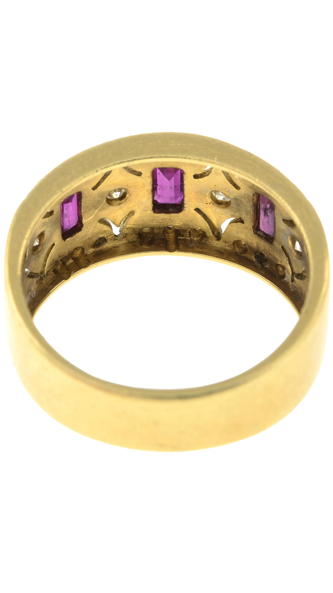 1274 Ruby & Diamond Band Ring