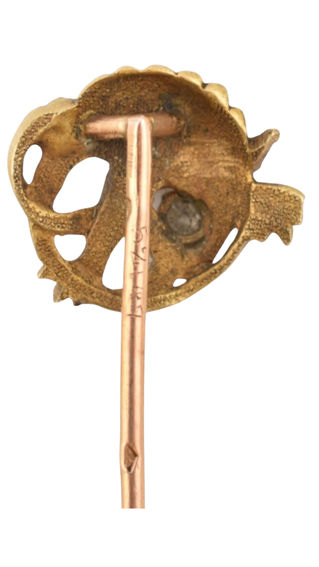 8 Gold Diamond Dragon Stick Pin