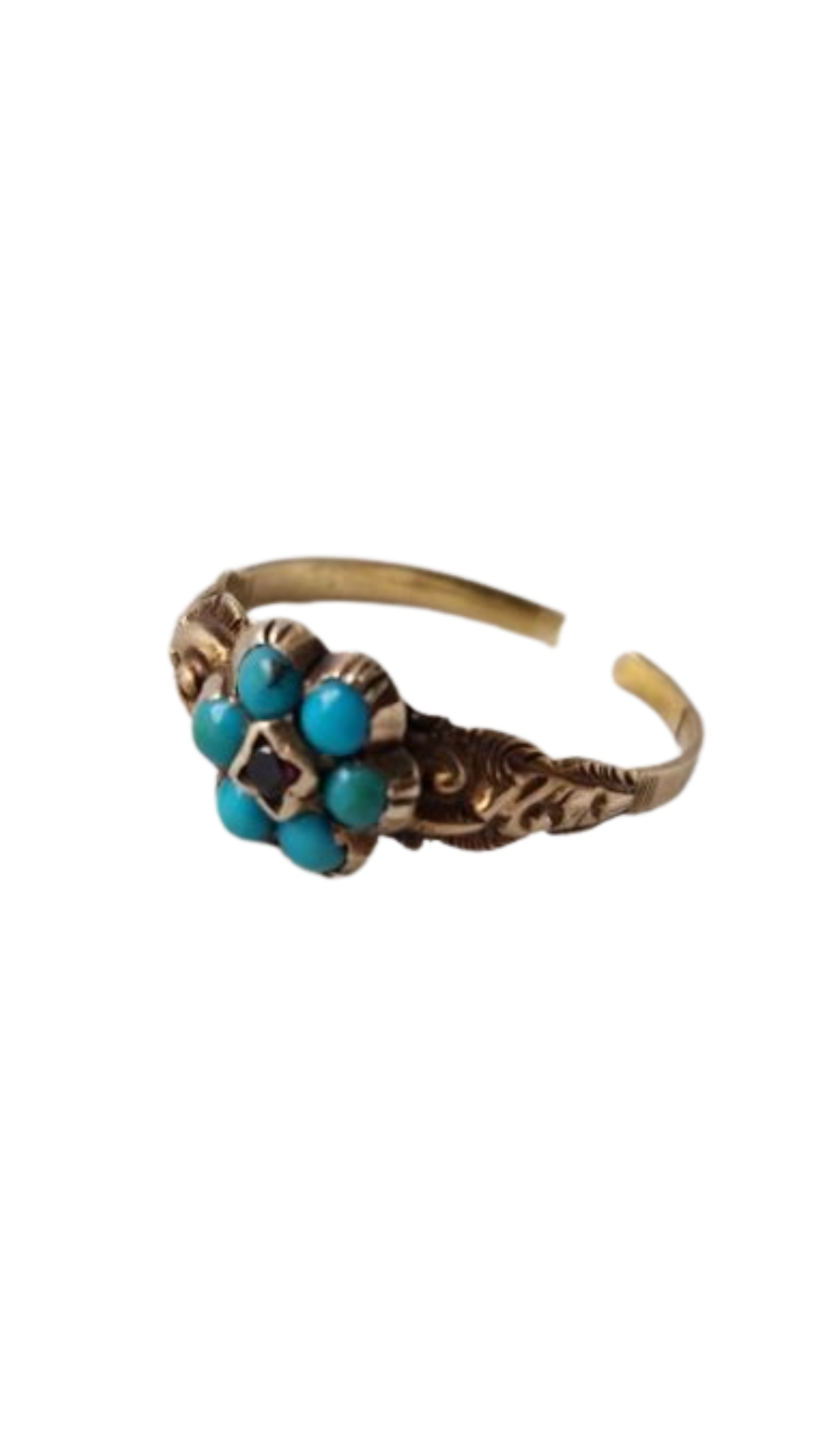 39 Turquoise Garnet Ring