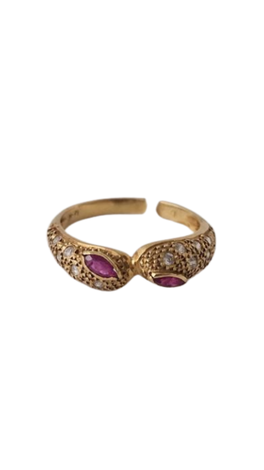216 Ruby Diamond Snake Ring
