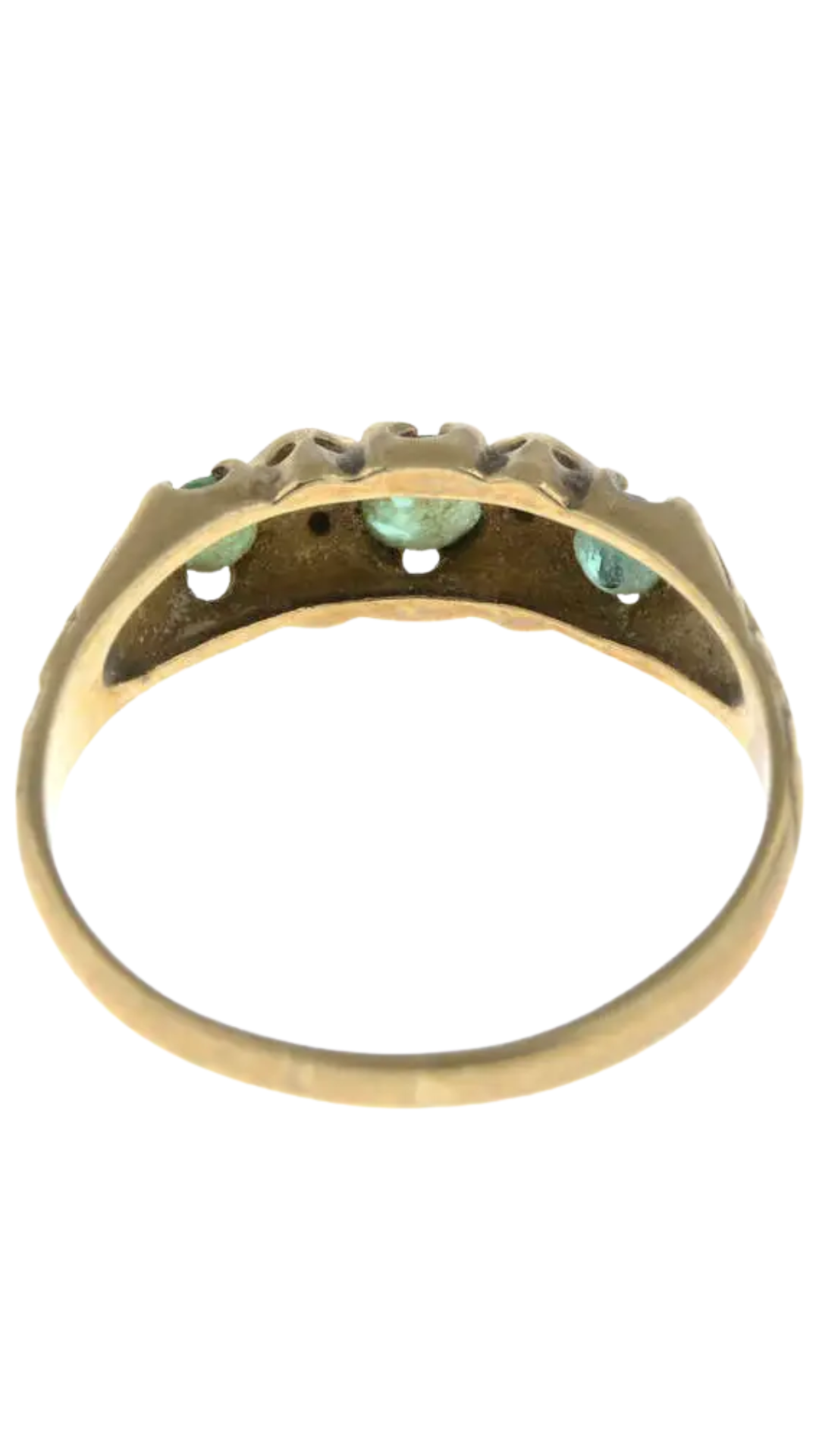 333 Emerald 3 Stone Ring
