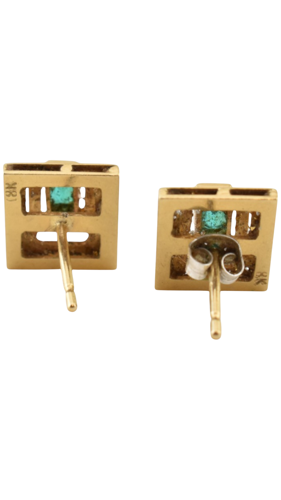 61 Gold Gem Set Earrings