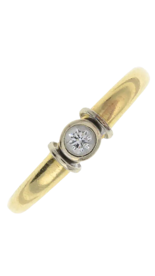 361 Gold Diamond Stone Ring