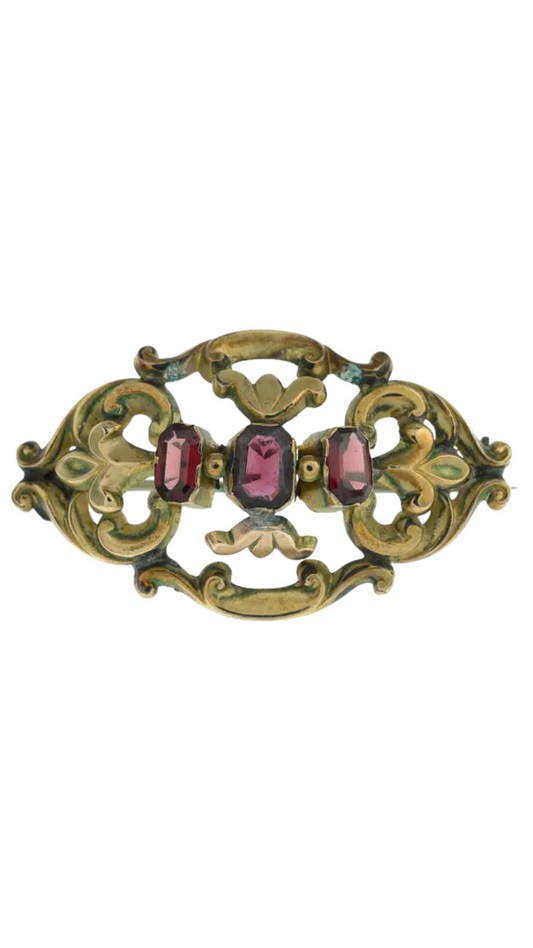 394 Garnet Brooch