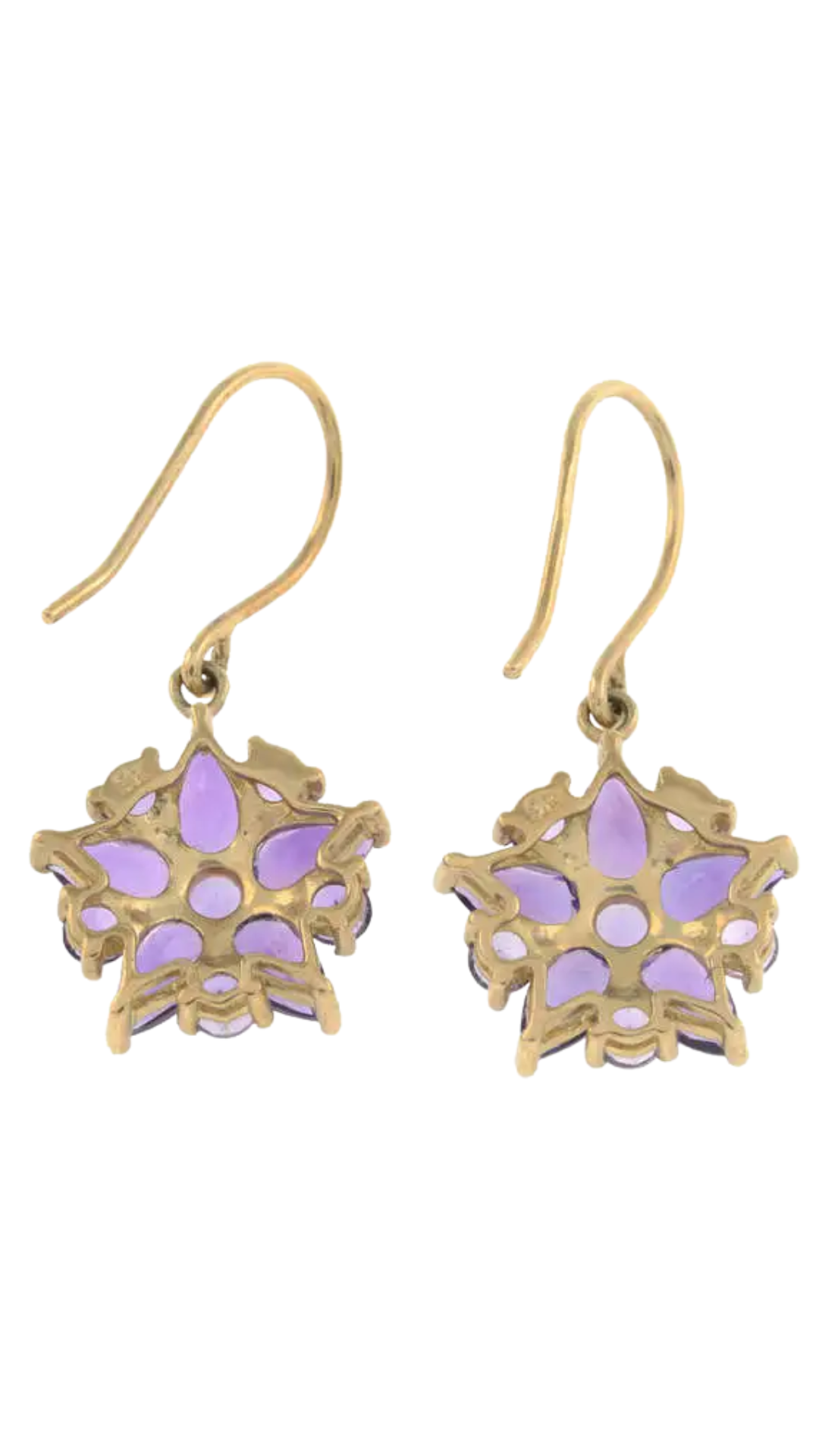 20 Amethyst Cluster Drop Earrings