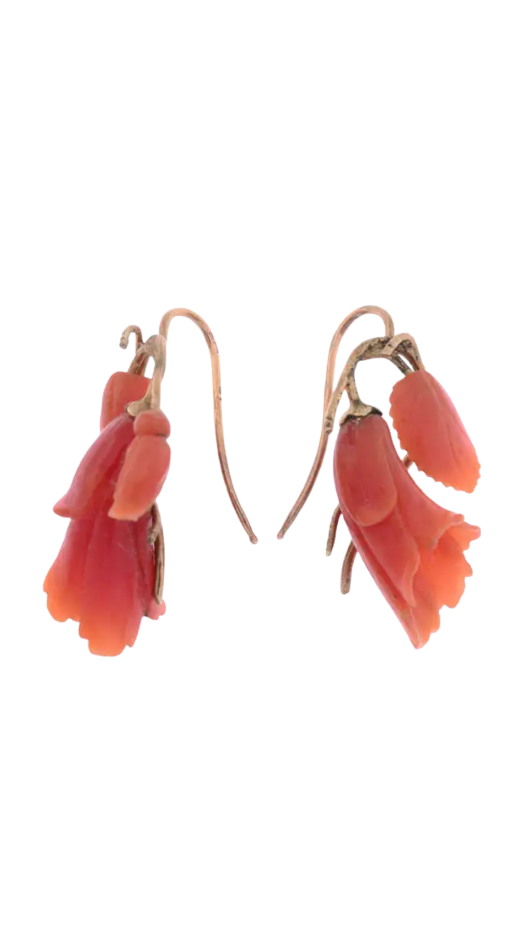 7 Coral Floral Earring