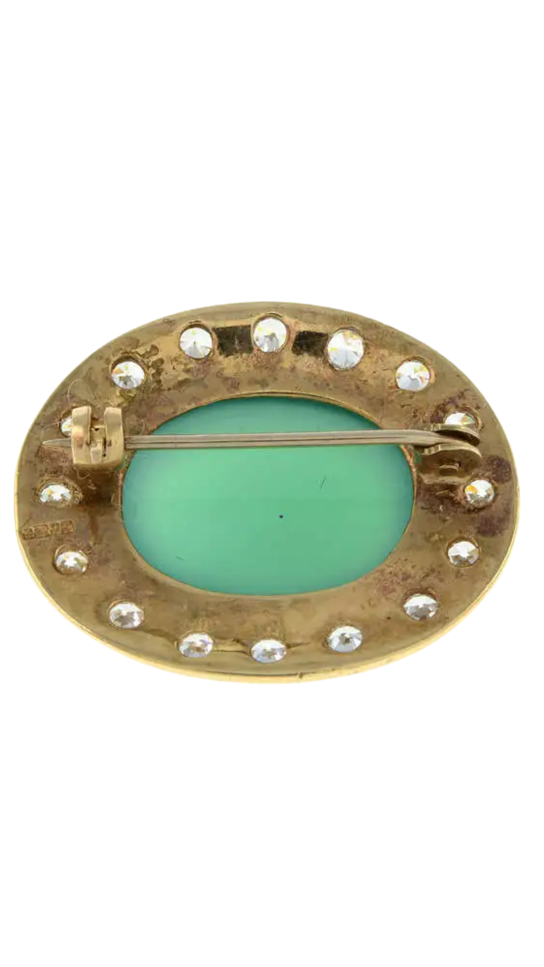 Chrysoprase Brooch