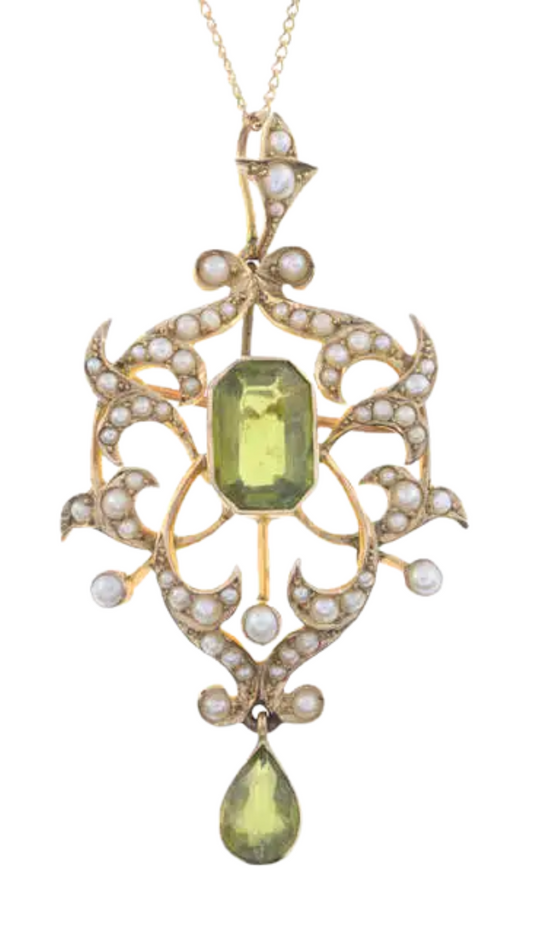 206 Peridot Pendant Necklace