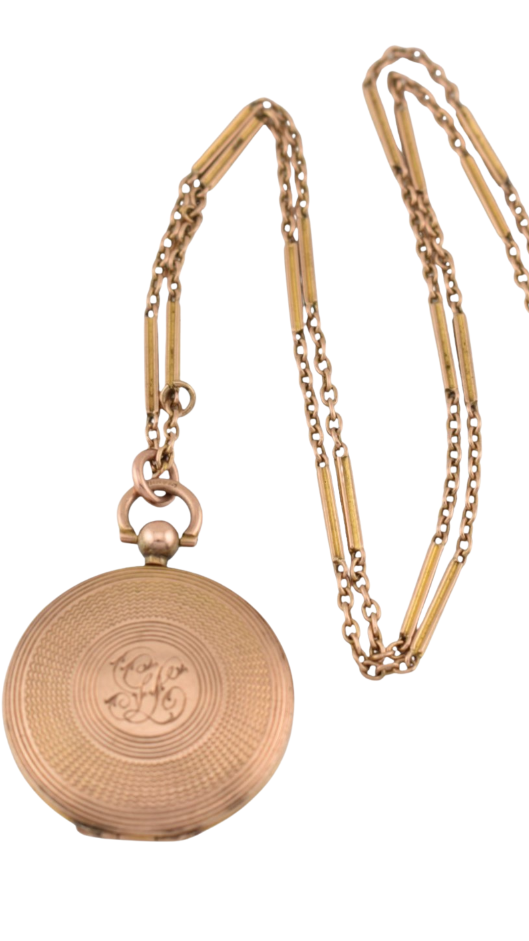 341 Edwardian Gold Locket Necklace